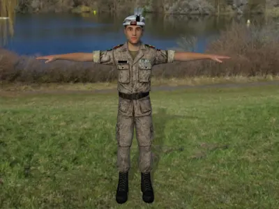 Soldier Low-poly 3D model