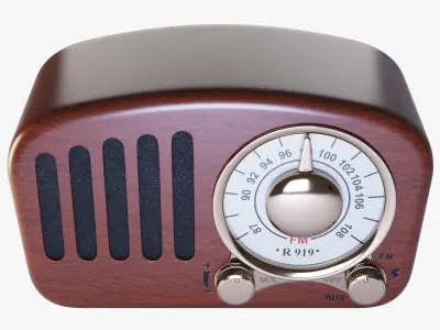 Vintage Radio 3D model