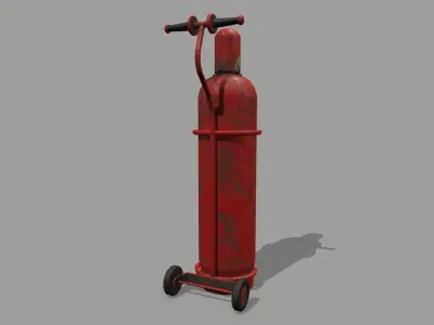 gas cylinder Low-poly 3D model 8
