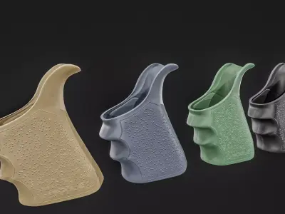 Glock 17 Gun Grip Low-poly 3D model