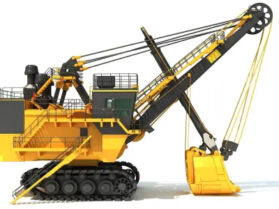 Mining Rope Shovel 3D model