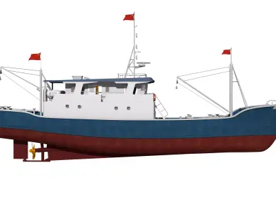 Fishing Boat 3D model 12