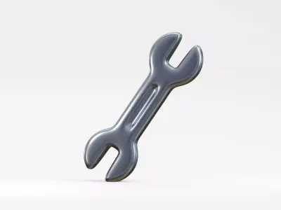 Spanner Wrench Low-poly 3D model