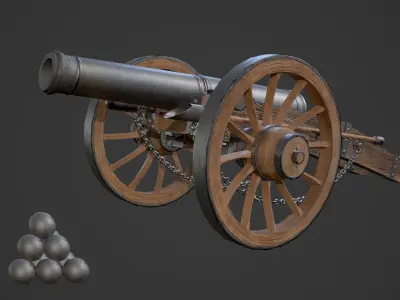 Cannon Ground 3D model