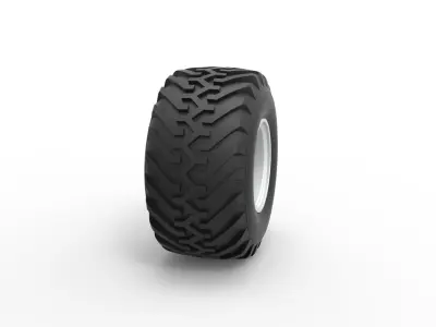 Wheel from vintage monster truck Scale 1 to 25 3D print model buy