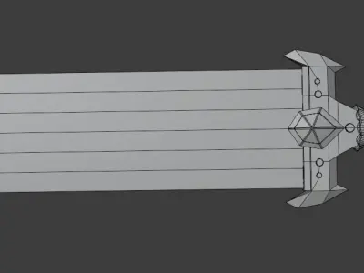 Heavy Sword Low-poly 3D model