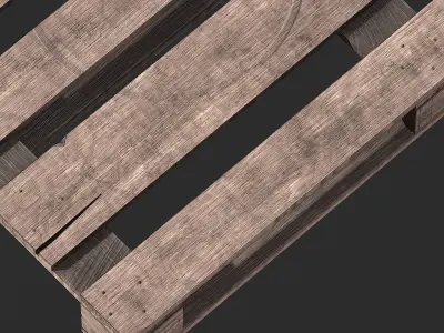 Wood pallet PBR Game Ready Low-poly 3D model