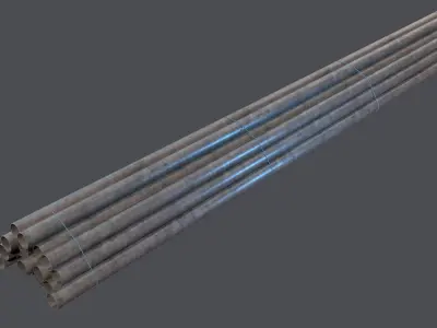 Industrial pipes Low-poly 3D model buy