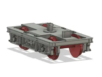 OO MK2 and MK2A Coach Bogie with NEM Socket to fit Hornby Coach 3D print model