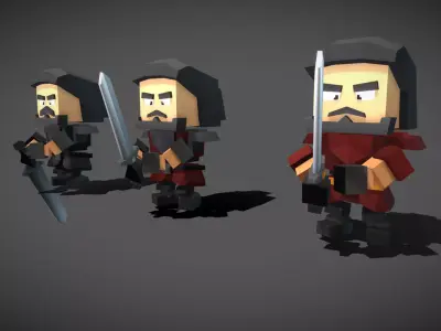 Hero JonSnow Low-poly 3D model