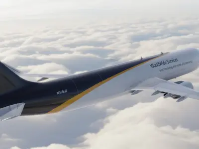 Boeing 767-34AF UPS Low-poly 3D model