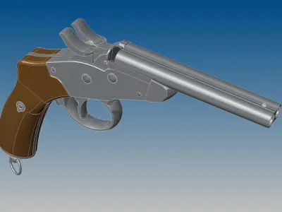 Nagant M1877 3D model