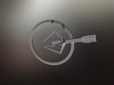 Sci-Fi Ring Spaceship  Low-poly 3D model