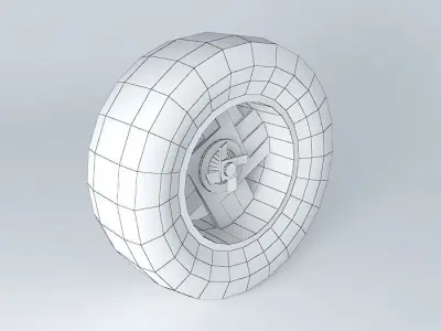 My first off road wheel and tire Free 3D model