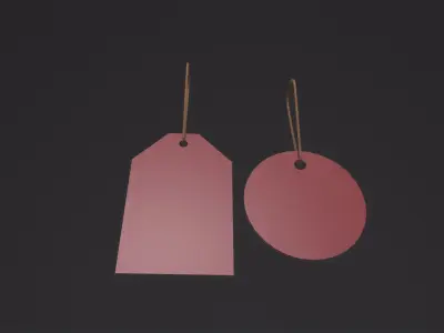 Price Tags 3D Model Low-poly 3D model