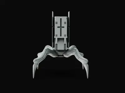 Bundle - 5-QuadLegs BioMech BaseMesh Pack No UVs - Ztool 3D model