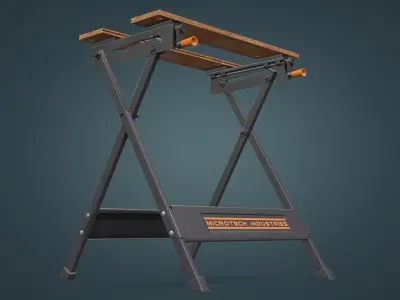 Workbench Low-poly 3D model 2