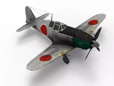 J2M5 Raida  Aircraft Low-poly 3D model Low-poly 3D model