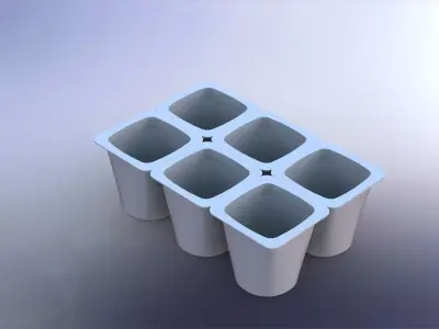 Yogurt tray - bandeja de iogurte Free 3D model