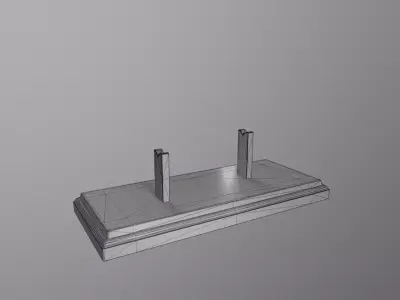 Antique Display Stand Low-poly 3D model