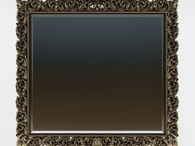 3D model Antique Baroque Picture Frame 3D model