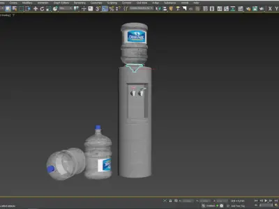 water coller Low-poly 3D model