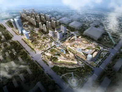 3Dmax fashion city commercial square building 68 3D model