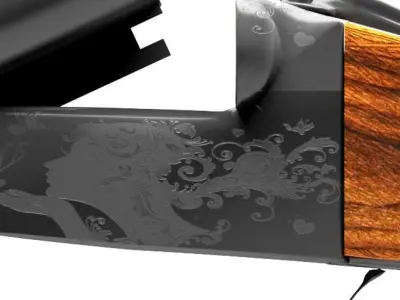 Shotgun wooden handle 3D model