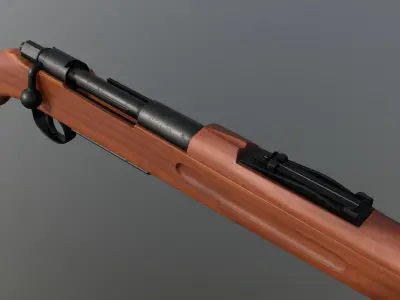 K98 Sniper Rifle  Low-poly 3D model
