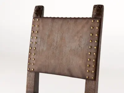 old wooden chair 3D model