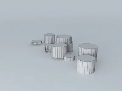 Gas Holders, London SW6 Free 3D model