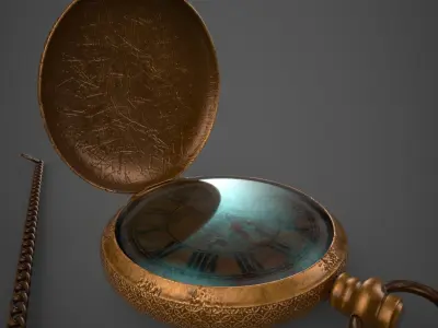 Old Pocket Watch 3D model