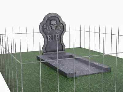 Grave - Cemetery Low-poly 3D model purchase