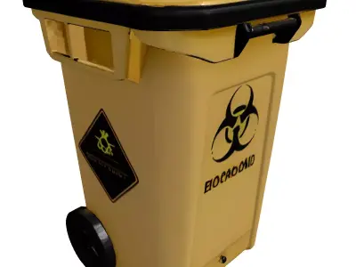 Biohazard Waste Bin Container 3D model