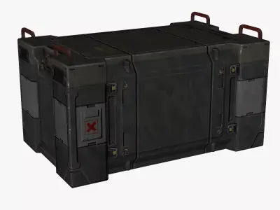 Ammo Military Container Low-poly 3D model