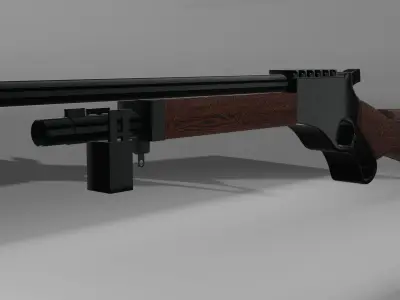 Rifle gun Low-poly 3D model purchase