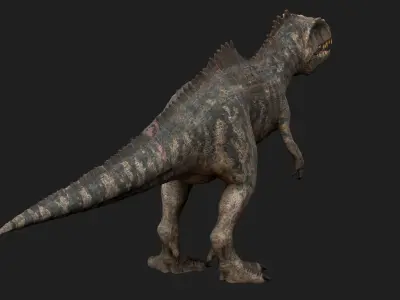 dinosaur Low-poly 3D model 7
