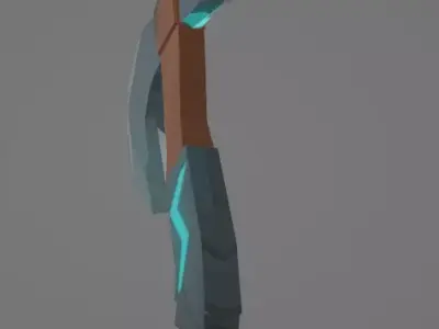3d low poly simple ax Low-poly 3D model