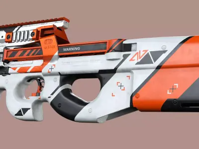 P90 - Asiimov Low-poly 3D model