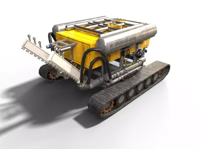 Subsea Cable Trencher Low-poly 3D model