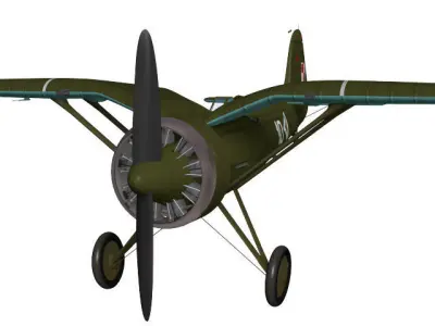 PZL P11C 3D model