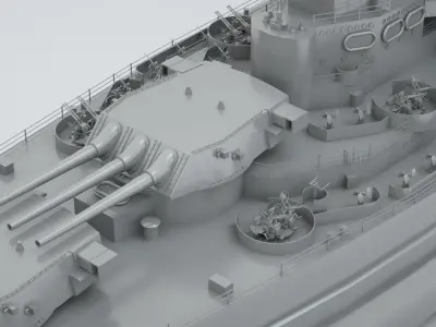 North Carolina Class Battleship 3D model