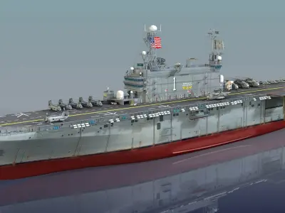 USS Tarawa (LHA-1) 3D model