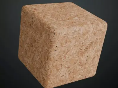 Industrial OSB Oriented Strand Board PBR Seamless Texture