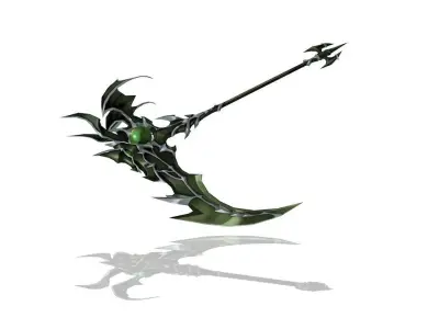 Demonic Scythe Low-poly 3D model