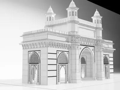 Gateway of india 3D model purchase