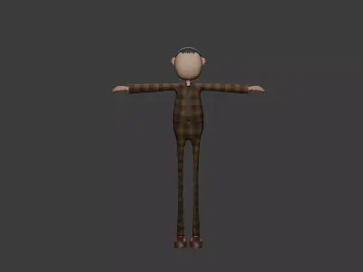 Stylish Basic Human  Low-poly 3D model