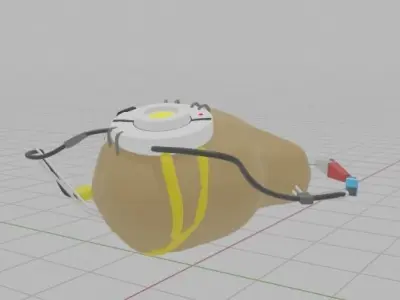 PotatOS potato with wire 3D model