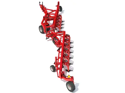Semi Mounted Farm Plough 3D model purchase