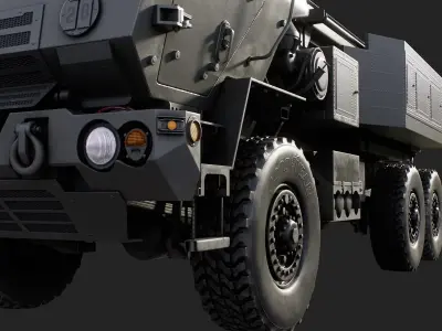 Himars LOW Poly Low-poly 3D model